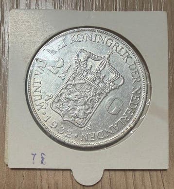Nederland. Wilhelmina. 2 1/2 Gulden 1932 (Zonder, Postzegels en Munten, Munten | Nederland