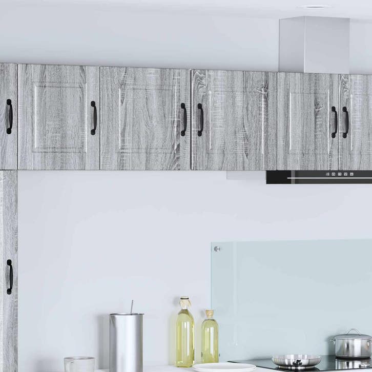 vidaXL Wandkast PORTO 2 pcs Grijs Sonoma 40 x 31 x 40 cm, Huis en Inrichting, Kasten | Overige, Nieuw, Verzenden