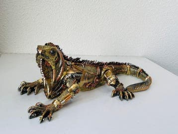 Exclusief S.Buru - Sculpture, XXL STATUE-signed-IGUANE (