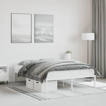 vidaXL Bedframe metaal wit 140x200 cm, Verzenden