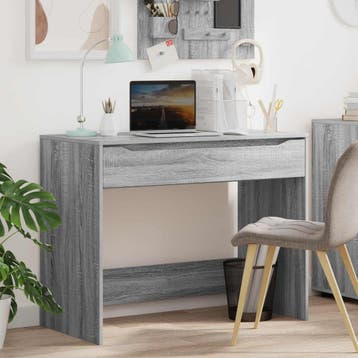 vidaXL Bureau Grijze Sonoma 100 x 50 x 78 cm Geconstrueerd, Verzenden, Nieuw