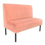 Horeca Bank | CALYPSO | Fluweel/Metaal | Pink | Zwarte, Verzenden