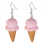 Fako Bijoux - Oorbellen - IJsjes - Hoorntjes - Roze, Verzenden, Nieuw