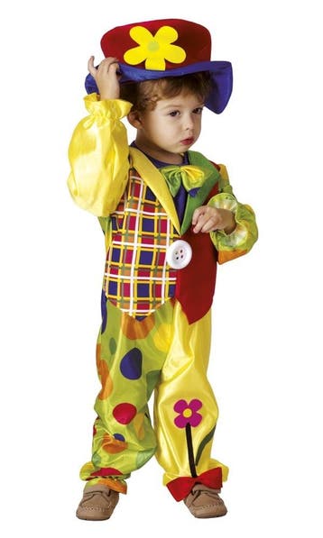 Clownspak Kind Bloem 3/4 jaar, Kinderen en Baby's, Carnavalskleding en Verkleedspullen, Verzenden, Nieuw