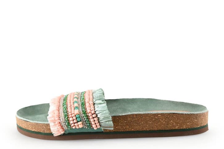 Lazamani Slippers in maat 39 Groen, Kleding | Dames, Schoenen, Groen, Gedragen, Slippers, Verzenden
