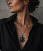Pewter met zilver legering - Ketting met hanger