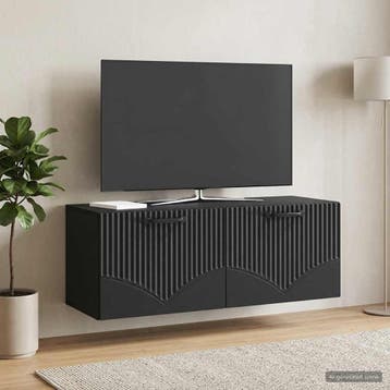 vidaXL Wandmontage TV-kast Zwart 78,5 x 31 x 30 cm Bewerkt, Verzenden, Nieuw