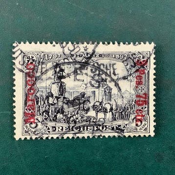 Duits postkantoor in Marokko 1903 - 3,75 PTA op 3 Mark -