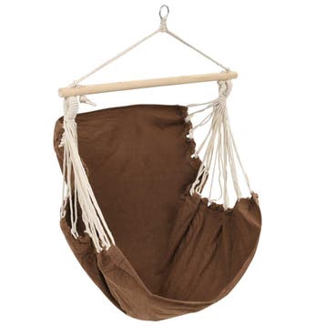 vidaXL Hangstoel bruin (large), Tuin en Terras, Verzenden, Nieuw