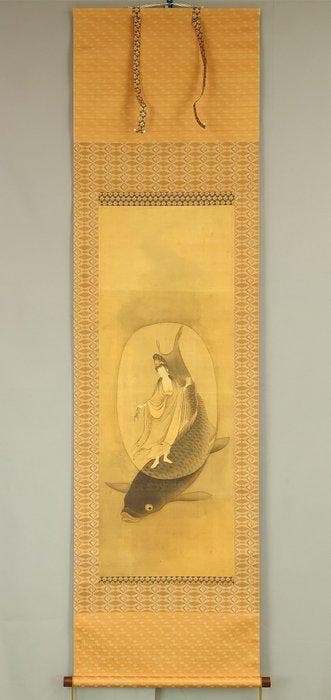 Gyoran Kannon - Kannon Bosatsu (Guanyin) Riding on Large
