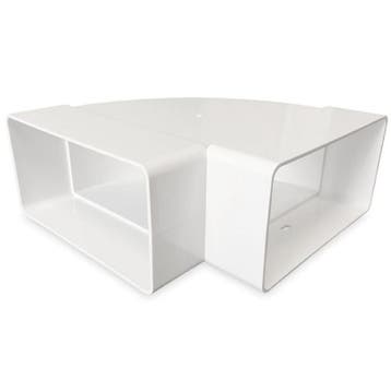 Kunststof horizontale bocht 90° voor kanaal 110 x 55mm, Verzenden