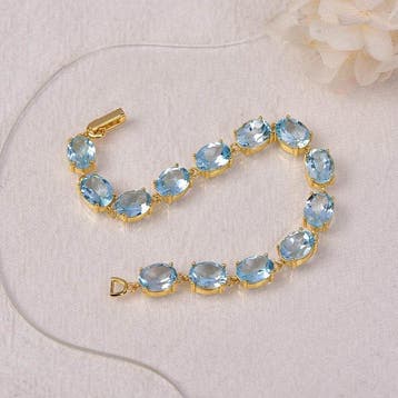 Zonder minimumprijs - Armband Zilver - Topaz -, Nieuw