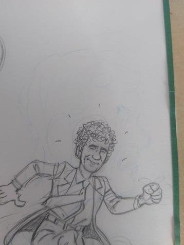 Jeff Broeckx - 1 Original drawing - Hommage aan Jean Marie