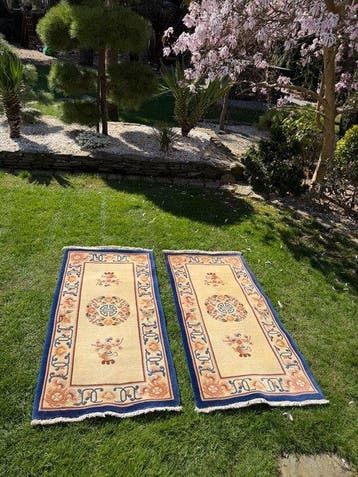 Top 2 Chinees tapijten - Tapijt - 144 cm - 70 cm, Nieuw