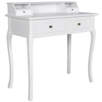vidaXL Kaptafel Femke met lades wit, Verzenden, Nieuw
