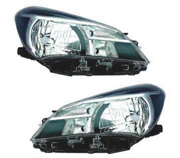 Phares Pour Toyota Yaris 5P 14-16 Fond Noir, Verzenden