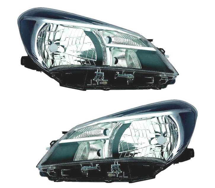 Phares Pour Toyota Yaris 5P 14-16 Fond Noir, Autos : Pièces & Accessoires, Éclairage, Envoi