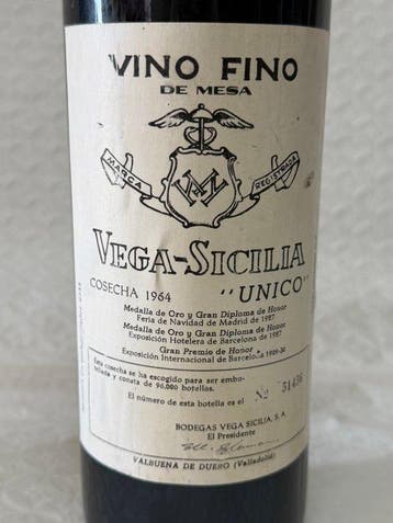 1964 Vega Sicilia, Único - Ribera del Duero Gran Reserva - 1, Collections, Vins