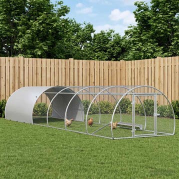 vidaXL Kippenhok zilver 600 x 150 x 100 cm Gegalvaniseerd, Dieren en Toebehoren, Verzenden, Nieuw