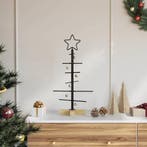 vidaXL Metalen kerstboom Zwart 59,5 cm Poedercoated staal, Divers, Verzenden