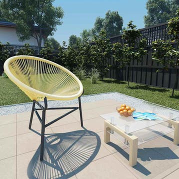 vidaXL Tuinstoel Acapulco poly rattan beige, Verzenden, Nieuw