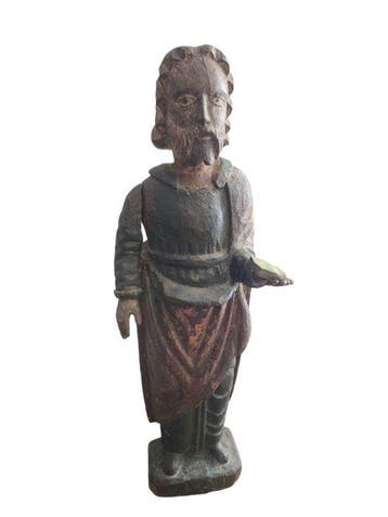 sculptuur, San Juan - 18 cm - Hout, Antiek en Kunst