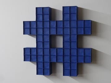 Hans Meeuwsen - Reliëf, 2026 - 5 Indisch blauwe hashtag XL