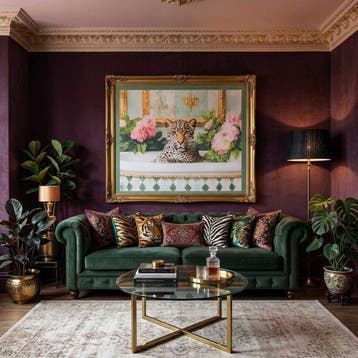 Paneel - AA203 - Paneel van decoratieve stof “Leopard in