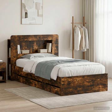 vidaXL Bedframe met opbergruimte en hoofdbord met lade, Huis en Inrichting, Slaapkamer | Bedden, Verzenden, Nieuw