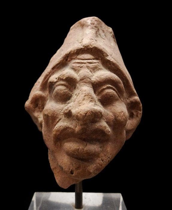 Oud-Romeins Terracotta - Theatermasker - Grotesk - 100, Collections, Minéraux & Fossiles