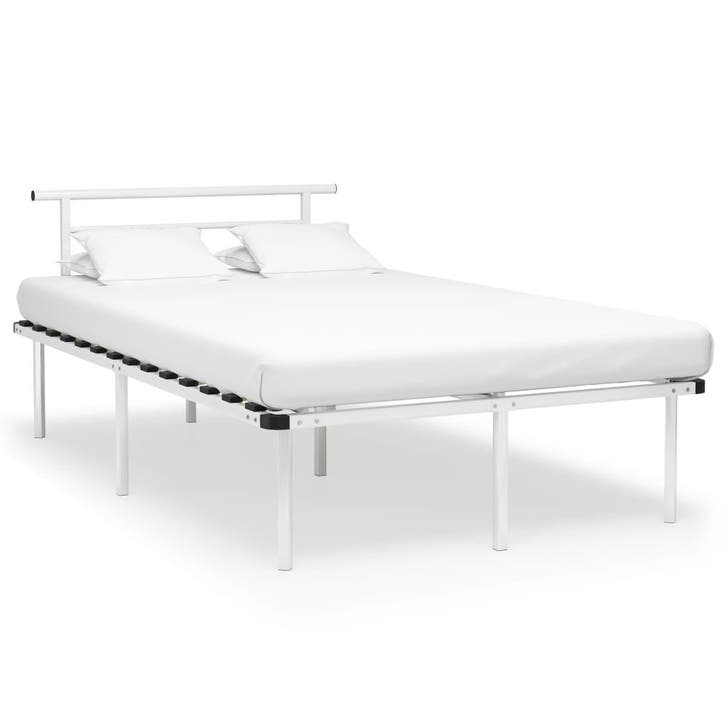vidaXL Bedframe metaal wit 120x200 cm, Huis en Inrichting, Slaapkamer | Bedden, Nieuw, Verzenden