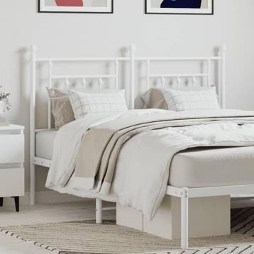 vidaXL Vervangend hoofdbord 150 cm metaal wit, Huis en Inrichting, Slaapkamer | Bedden, Verzenden, Nieuw