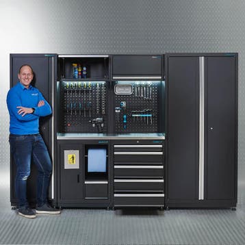Datona Werkplaatsinrichting PREMIUM met RVS werkblad 285 cm, Ophalen of Verzenden