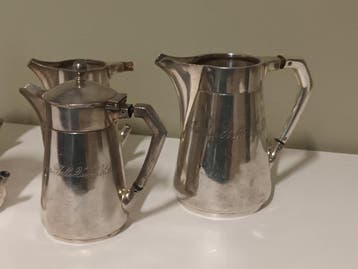 Gebroeders Hepp - Koffieservies (5) - Verzilverd - Excelsior