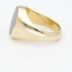 Bague - 18 carats Or jaune Onyx