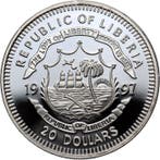 Liberia. 20 Dollars 1997 Princess Diana - In Memoriam (1 Oz, Postzegels en Munten