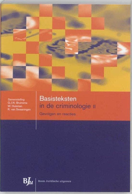 Basisteksten in de criminologie II - G.J.N. Bruinsma - 97890, Boeken, Studieboeken en Cursussen, Verzenden