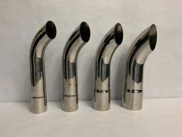 Rvs eindsierstuk turndown 12 inch long. 2 - 2.25 - 2.5 - 3, Ophalen of Verzenden