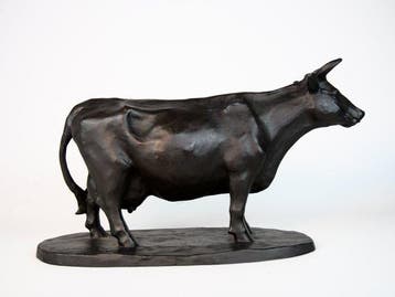 Brons - Wak  - Heel mooi koe-beeldje. - Shwa periode