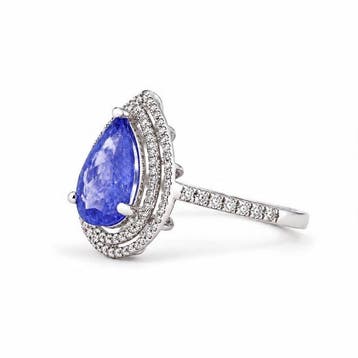 Zonder minimumprijs - Ring - 14 karaat Witgoud - 2.76ct. tw., Nieuw