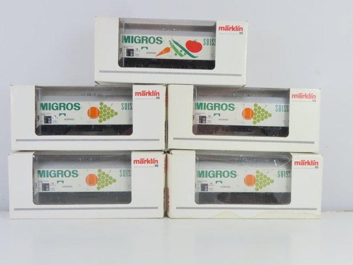 Märklin H0 - 48150 - Modeltrein goederenwagon (5) - 5x, Hobby & Loisirs créatifs, Trains miniatures | HO