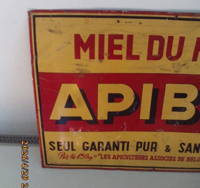 Apibel Miel du Pays - Apibel - Plaque - Metaal, Antiek en Kunst, Antiek | Wandborden en Tegels