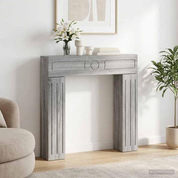 vidaXL Haardombouw Grijs Sonoma 102 x 18 x 100,5 cm Bewerkt, Verzenden, Nieuw
