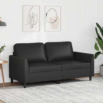 vidaXL Tweezitsbank / zetel 140 cm kunstleer zwart, Verzenden