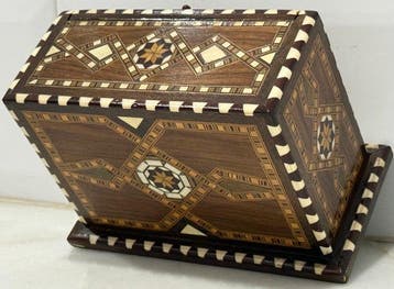 Tabaksdoos - Satijnhout - H : 12,5, Collections