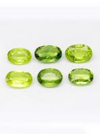 Zonder minimumprijs - 6 pcs Groen, Geel, Tweekleurig Saffier, Nieuw
