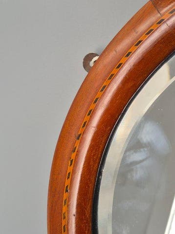 Miroir - Bois - Cadre en bois avec une fine incrustation