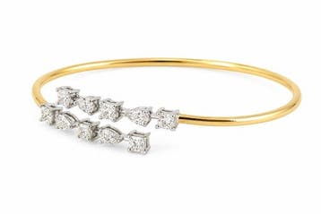 Bracelet - 14 carats Or jaune, Or blanc - 2.11ct. tw.