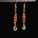 Oud-Romeins Earrings, met Romeinse glazen kralen en, Antiek en Kunst