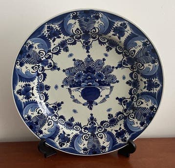 De Porceleyne Fles, Delft - P.L. Dijkman - Wandbord - Pauwen